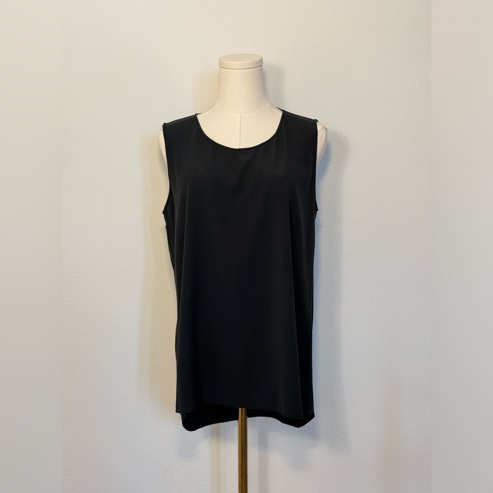 NWOT Theyskens Theory Black Classic Black Sleeveless Tank Top Women’s Size Large